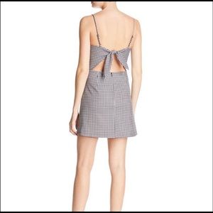 French Connection Gingham Tie Back Dress, size 6